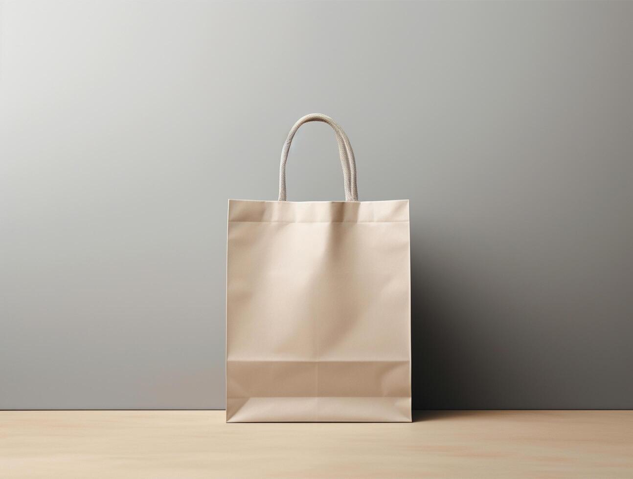 Blank 3d Sopping bag branding for mockup design photo