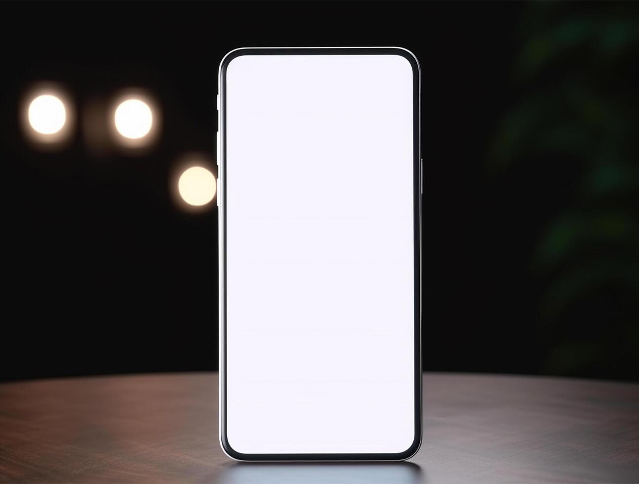 White empty mobile phone screen template for mockup photo