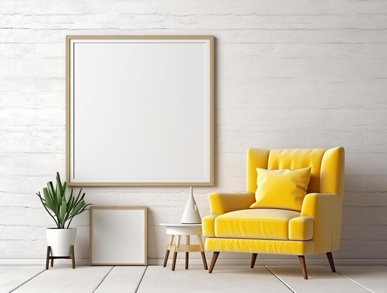 Interior of Modern Living Room with Sofa Couch background for mockup photo
