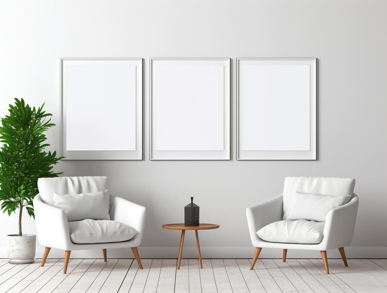 Interior of Modern Living Room with Sofa Couch background for mockup photo