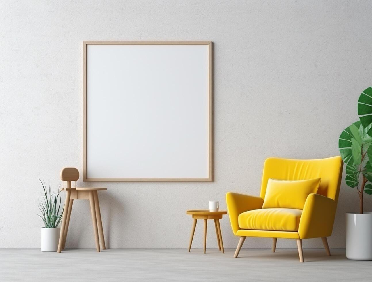 Interior of Modern Living Room with Sofa Couch background for mockup photo