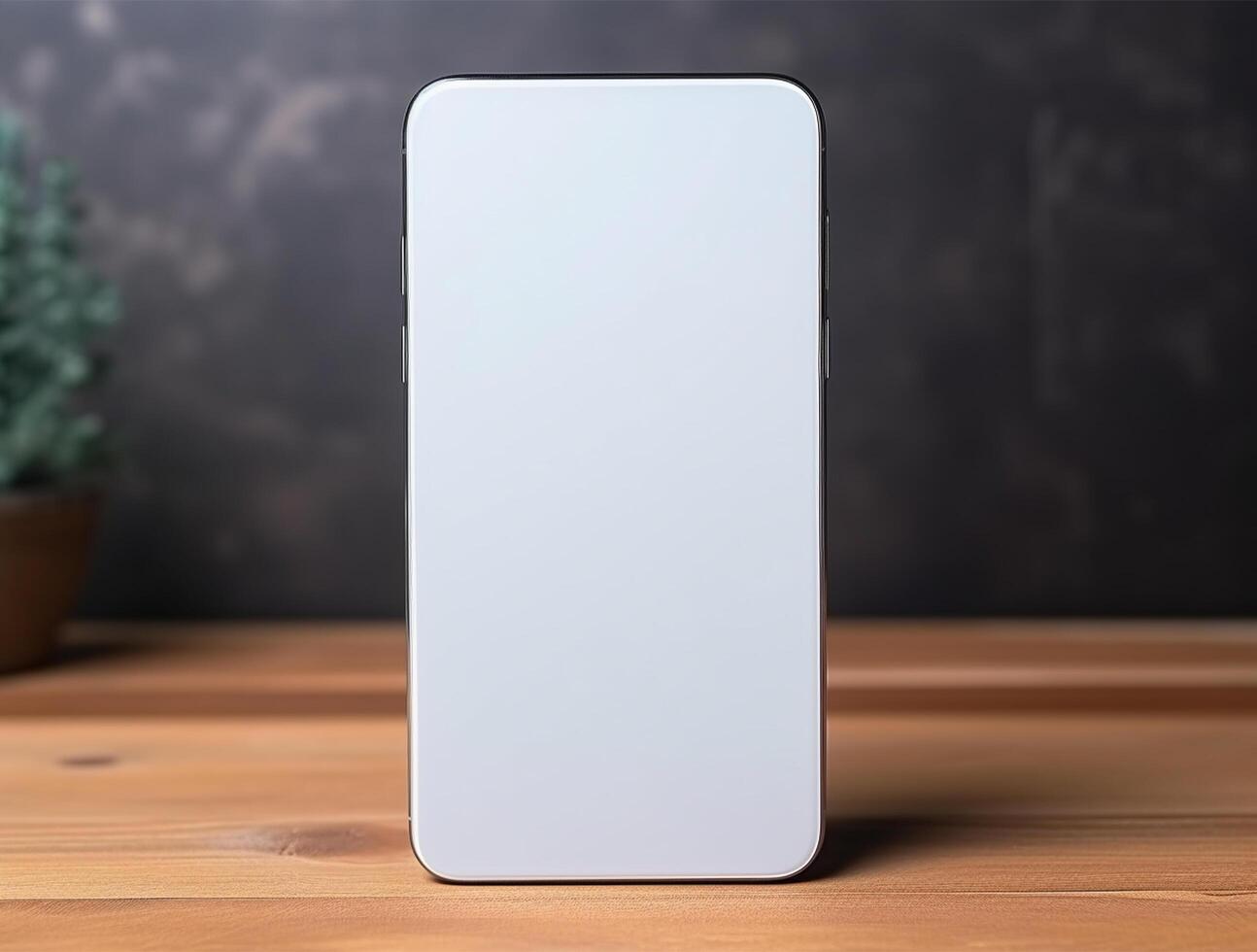 White empty mobile phone screen template for mockup photo