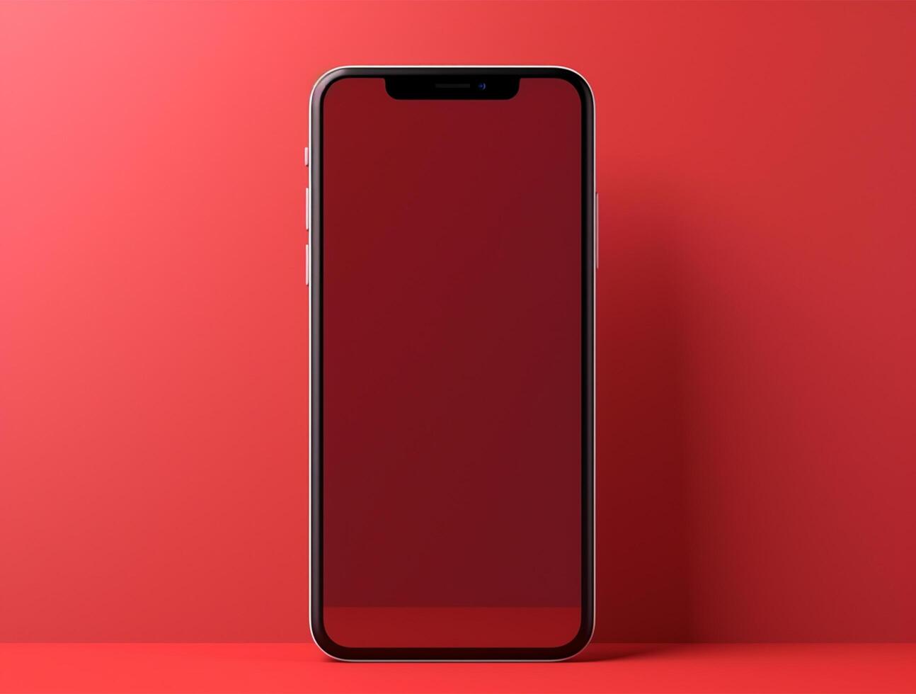 White empty mobile phone screen template for mockup photo