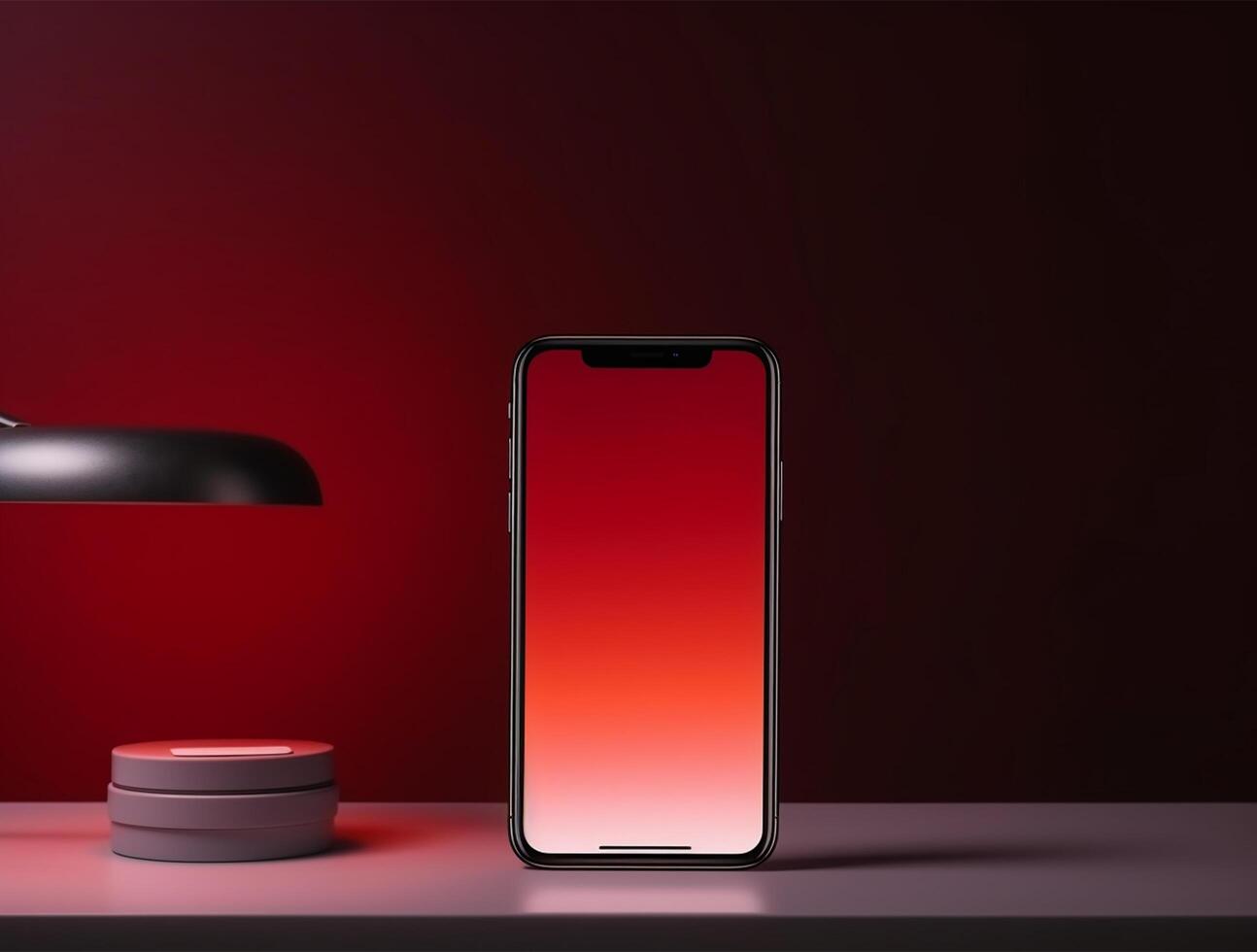 White empty mobile phone screen template for mockup photo