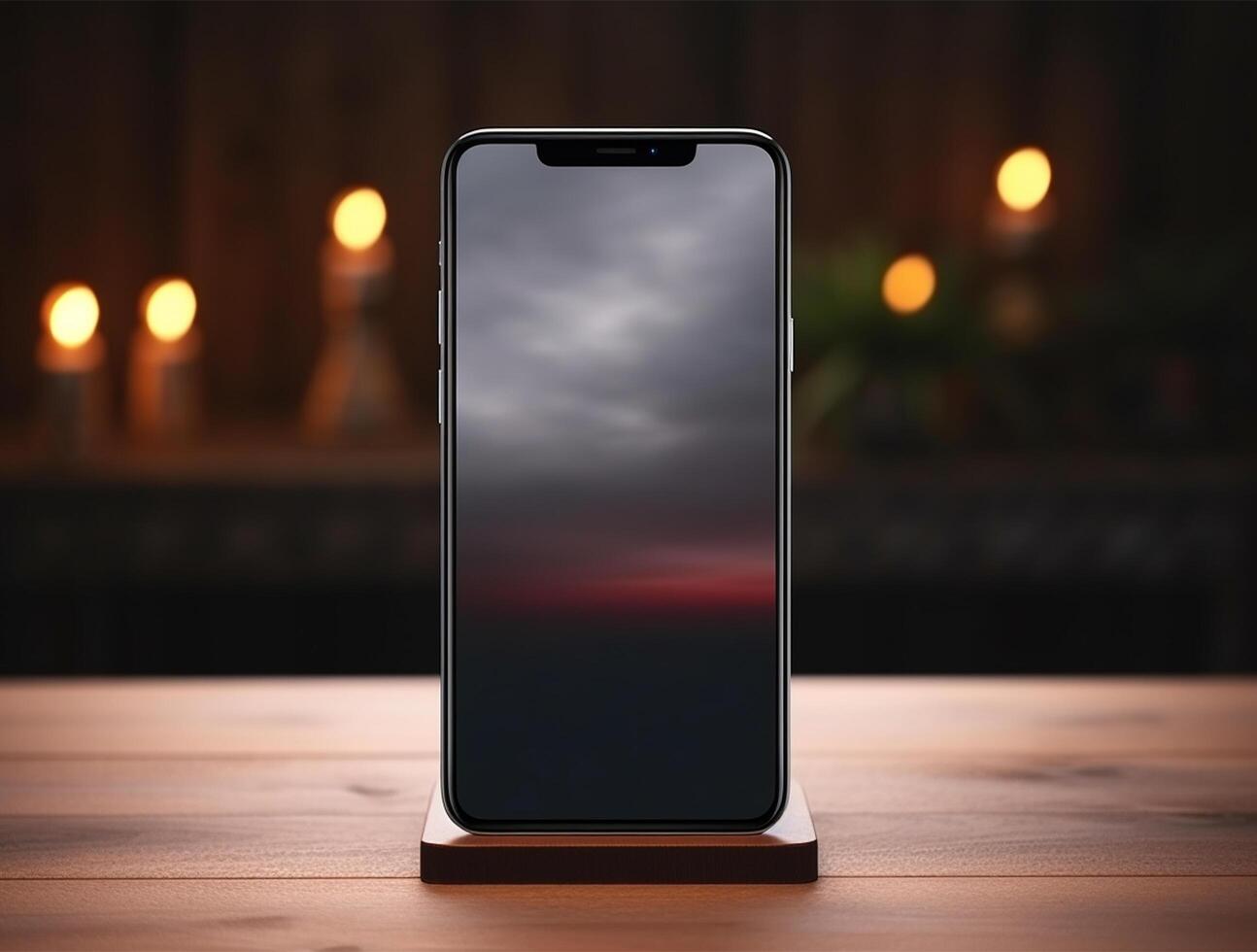 White empty mobile phone screen template for mockup photo