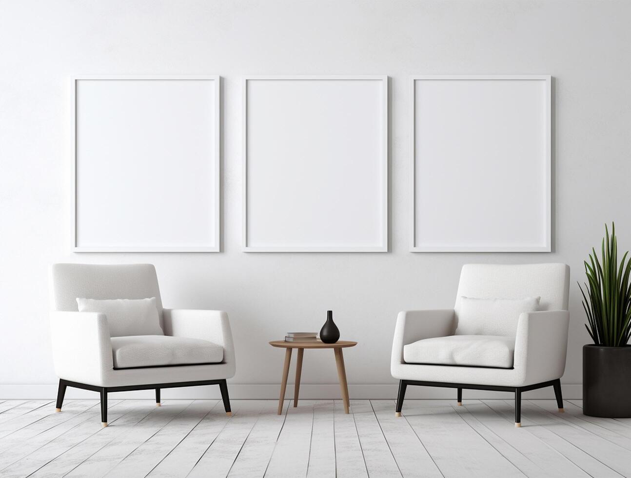Interior of Modern Living Room with Sofa Couch background for mockup photo
