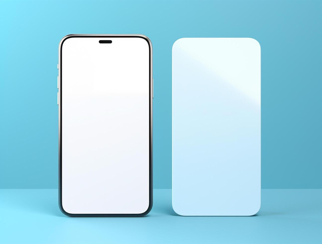 Empty mobile phone screen template for mockup photo