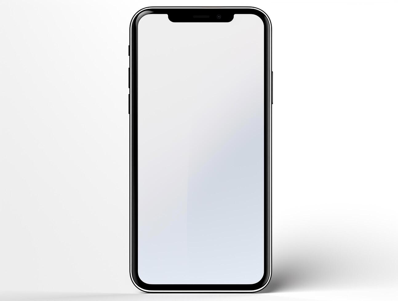 Empty mobile phone screen template for mockup photo