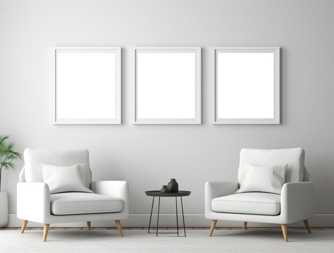 Interior of Modern Living Room with Sofa Couch background for mockup photo