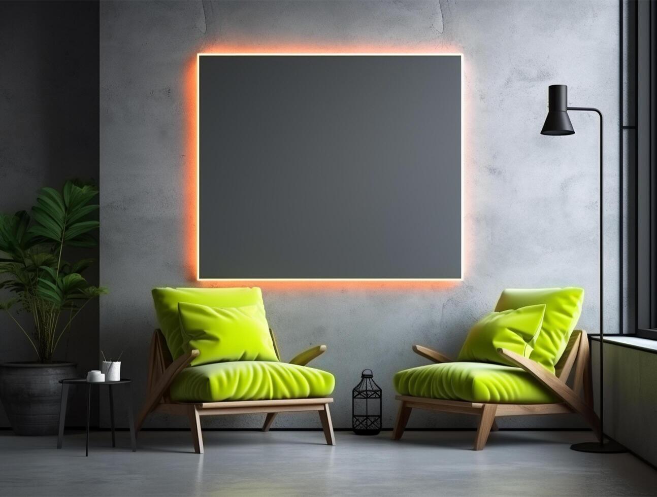 Interior of Modern Living Room with Sofa Couch background for mockup photo
