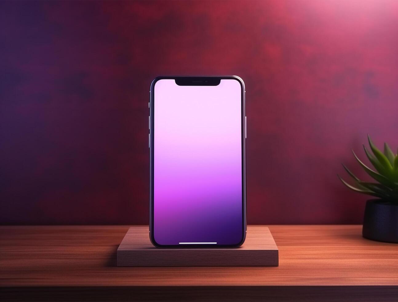 Empty mobile phone screen template for mockup photo