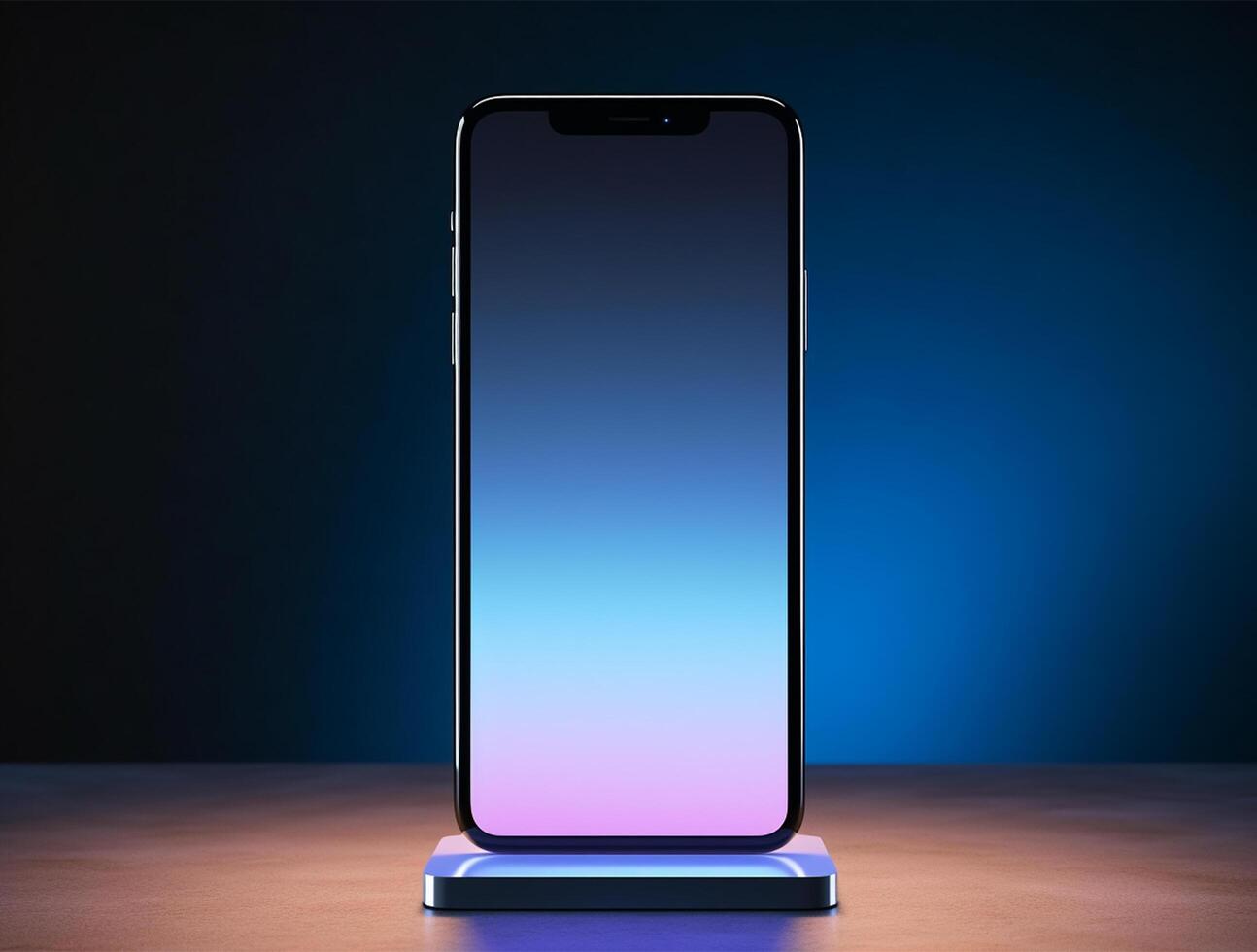 Empty mobile phone screen template for mockup photo