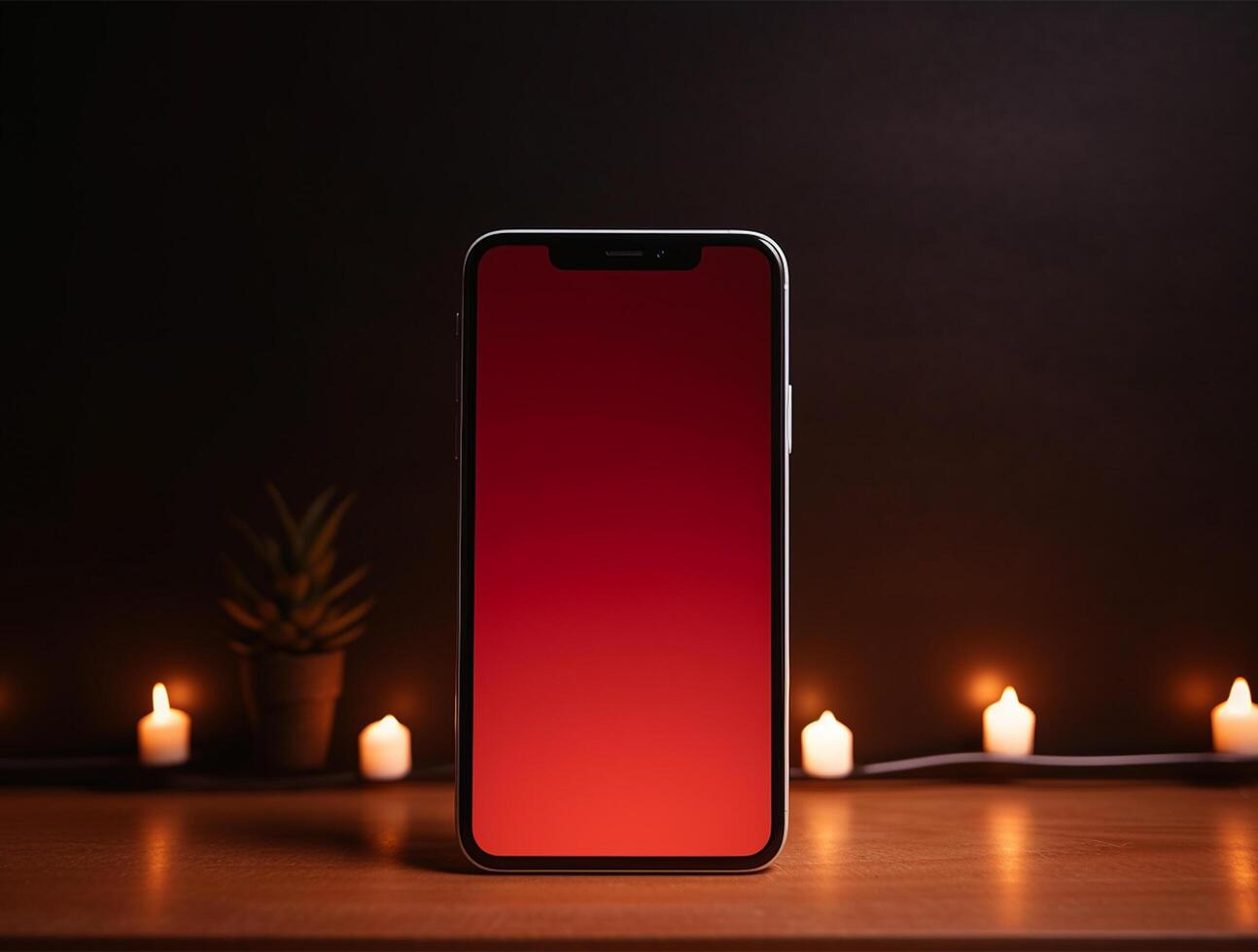 Empty mobile phone screen template for mockup photo