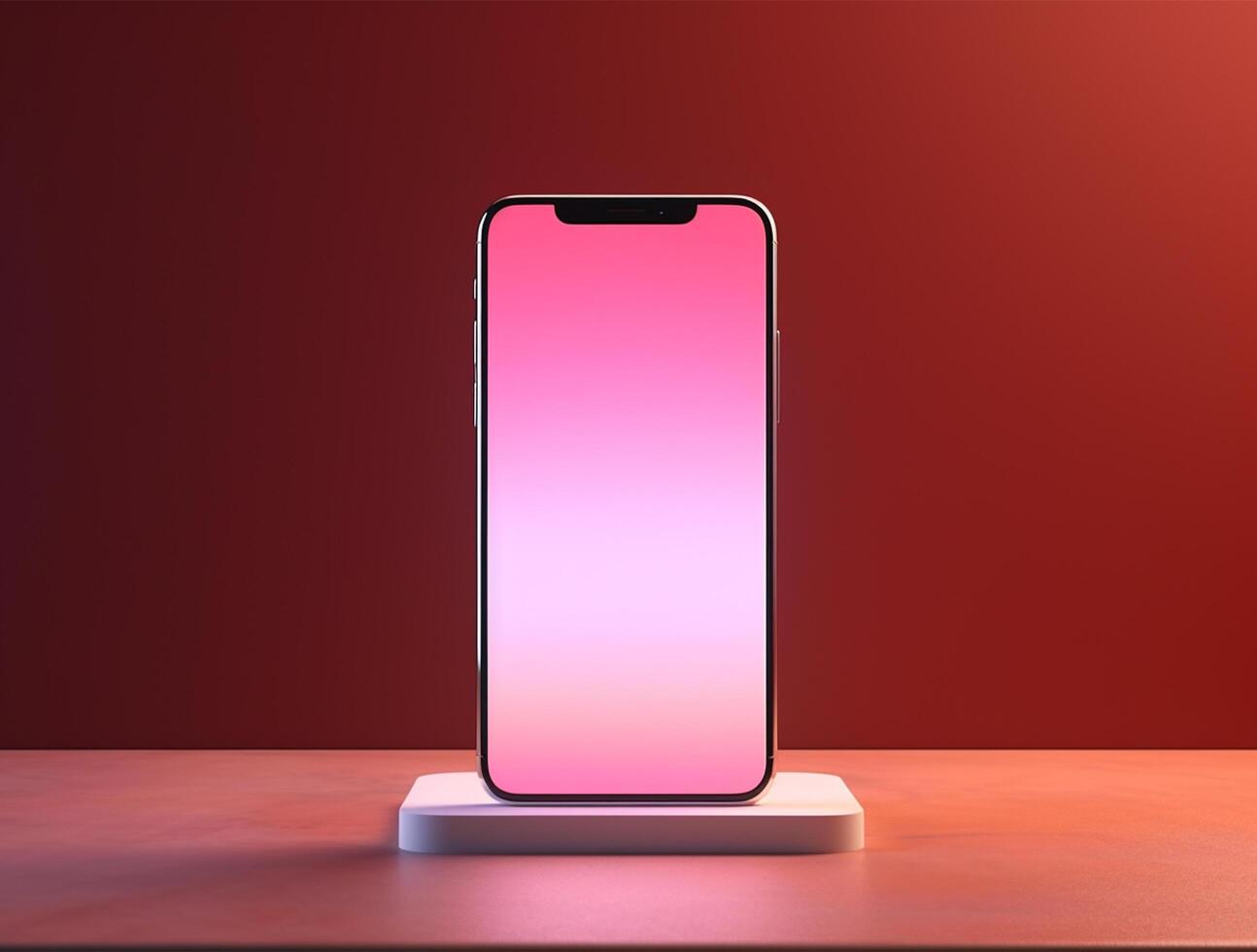 Empty mobile phone screen template for mockup photo