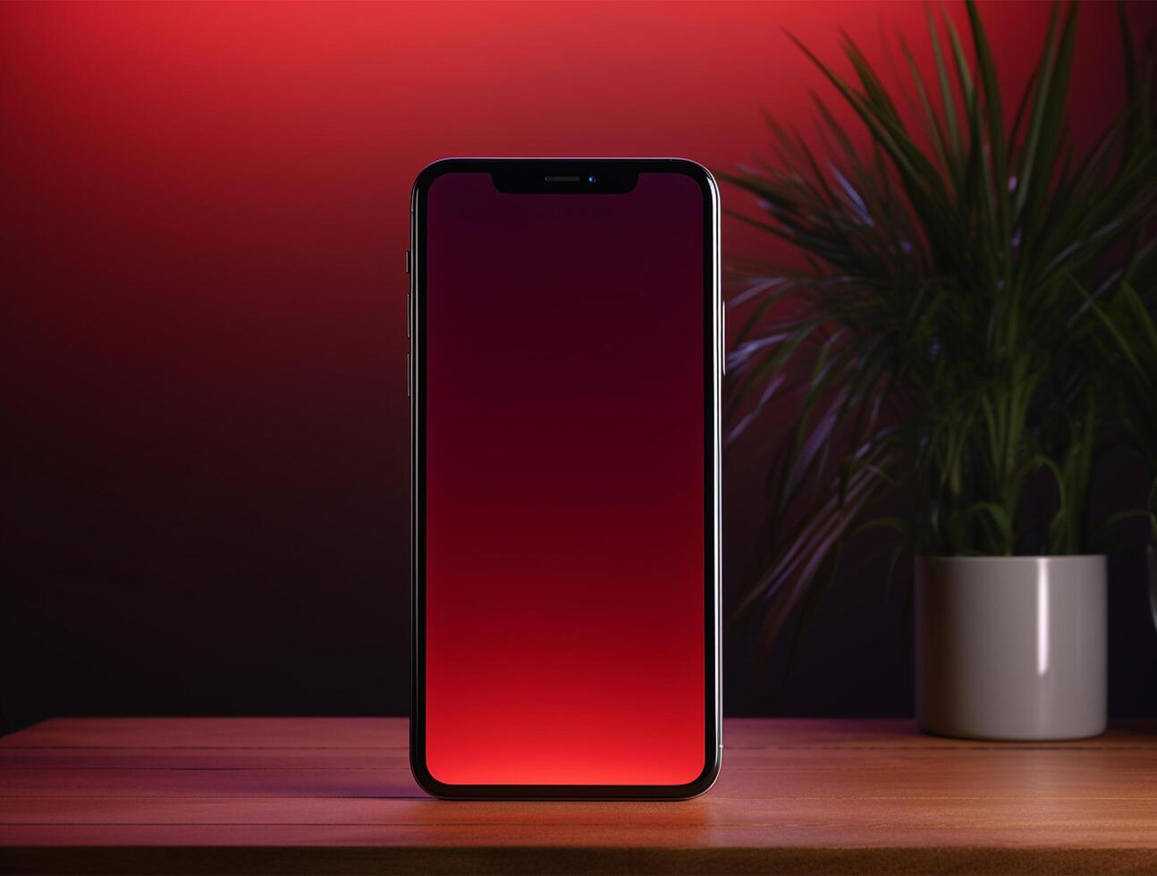 Empty mobile phone screen template for mockup photo