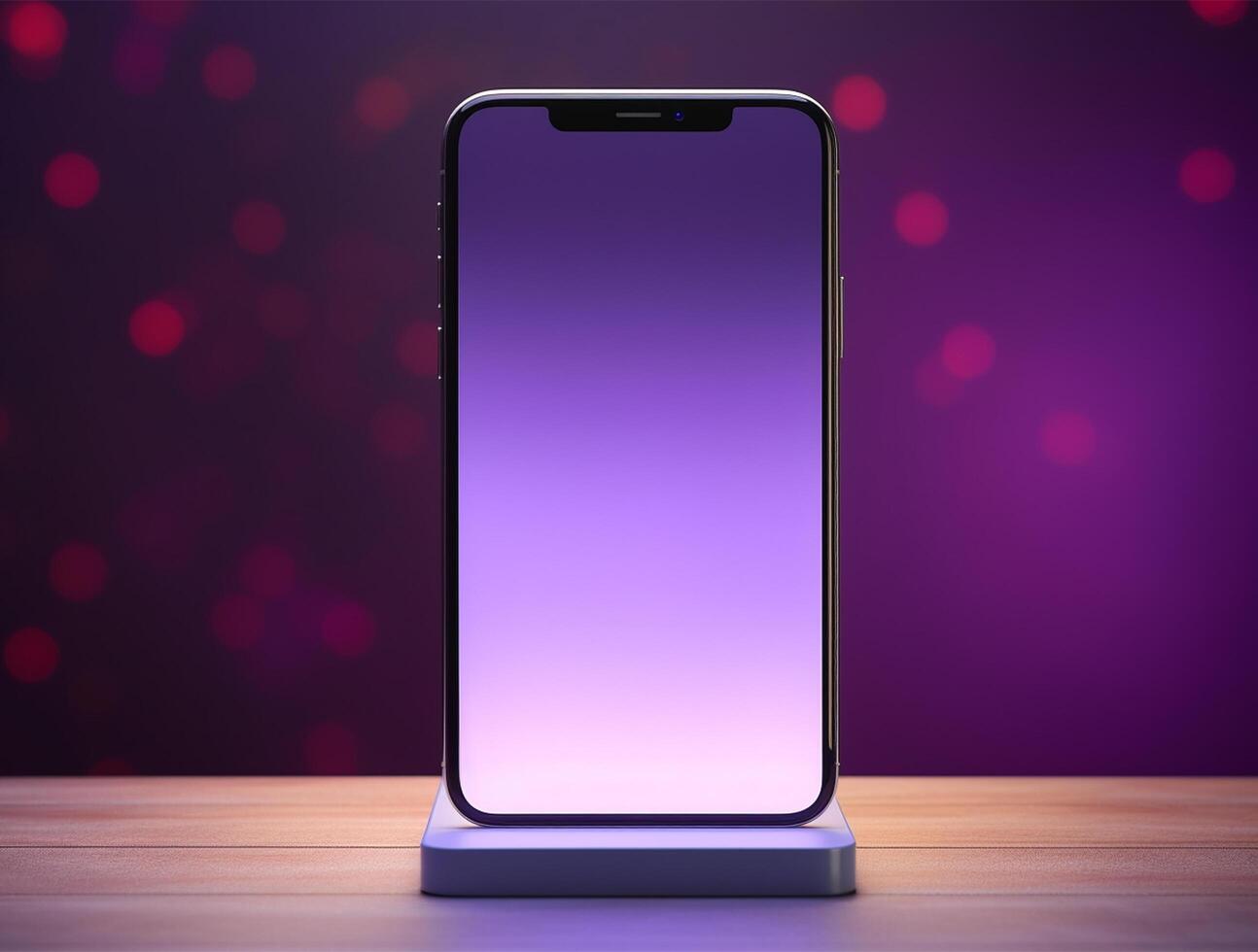 Empty mobile phone screen template for mockup photo