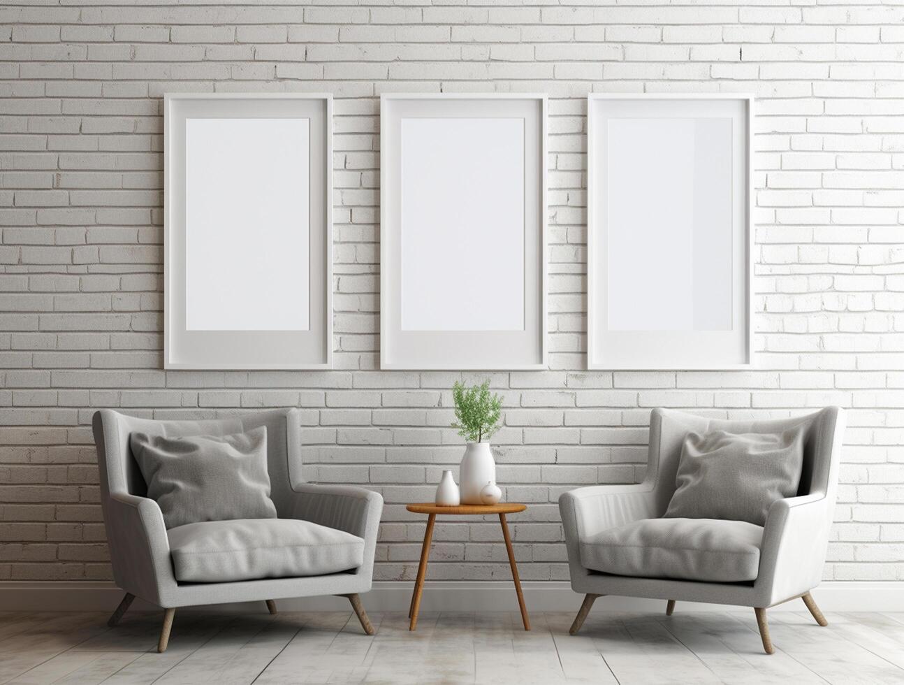 Interior of Modern Living Room with Sofa Couch background for mockup photo