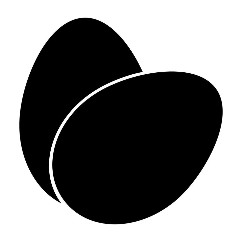 Eggs silhouette Black on white background. Isolated Logo Icon design concept in minimalistic style. Icon, sticker, poster, banner, brochure, price tag, label or web, billboard, promo concept vector
