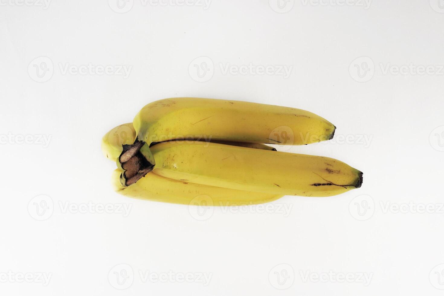 Fresh banana inside white color isolation photo