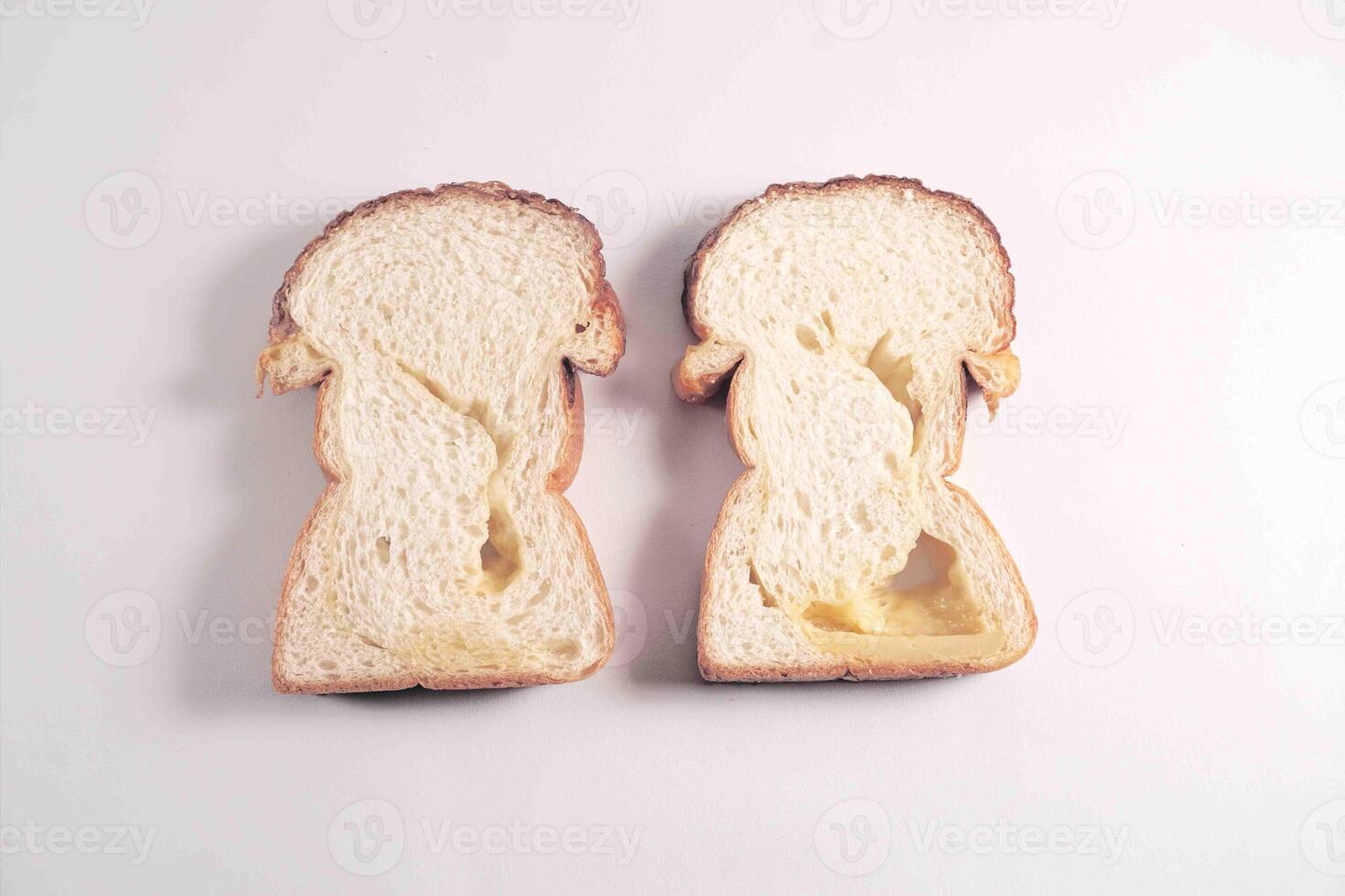 fresh bread inside white background photo