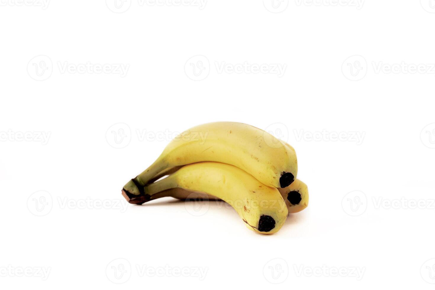 Fresh banana inside white color isolation photo