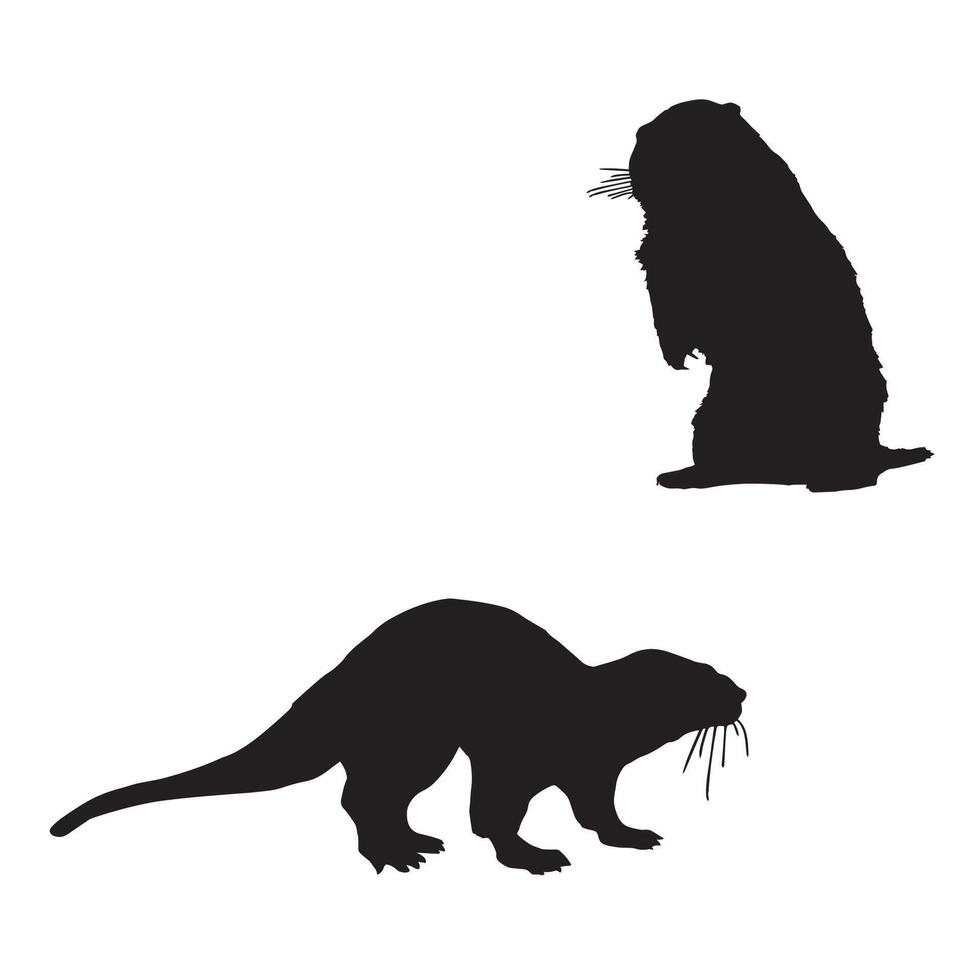 Sea Otter Silhouette vector