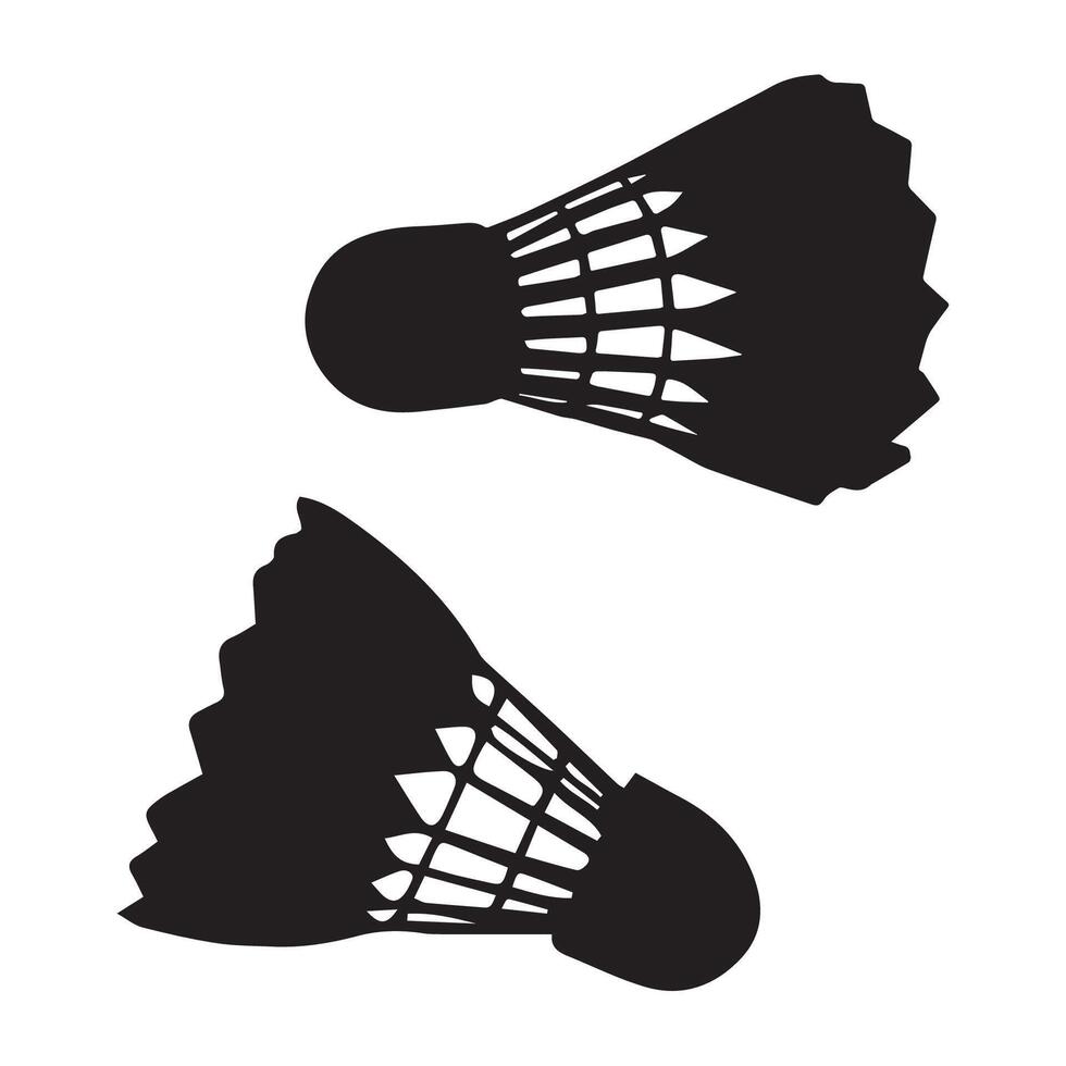 Illustration of Shuttlecock Silhouette vector