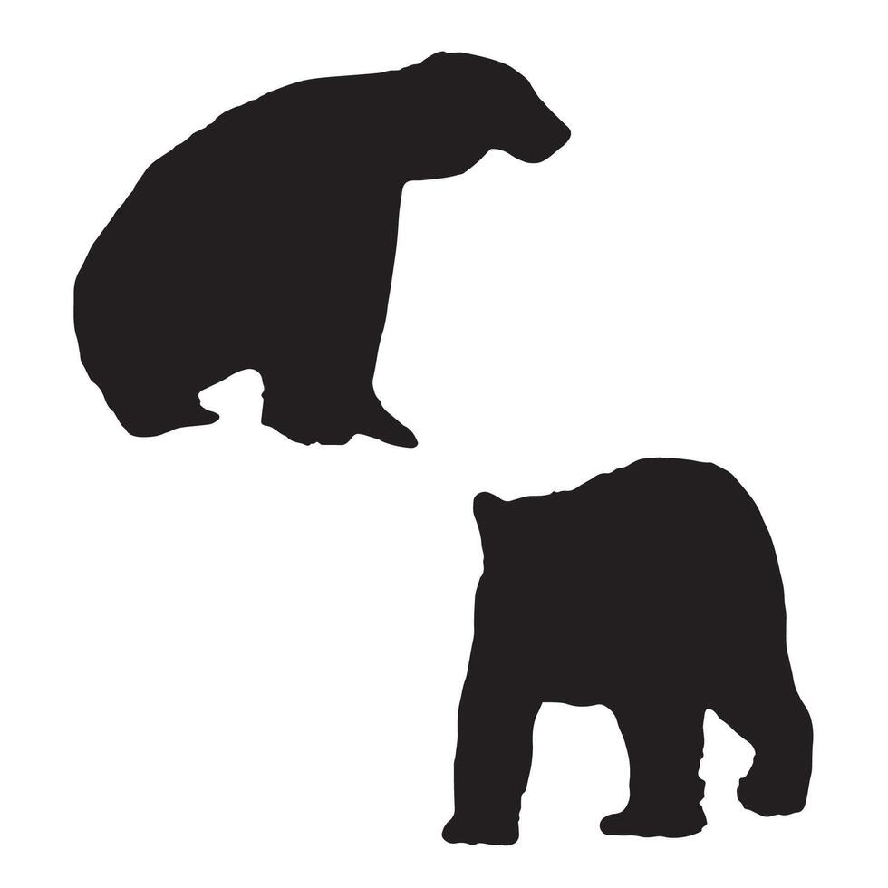 Polar Bear Silhouette vector