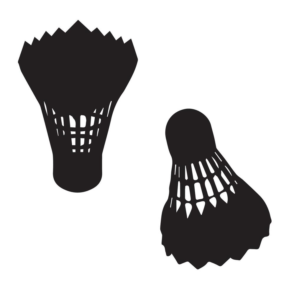 Illustration of Shuttlecock Silhouette vector