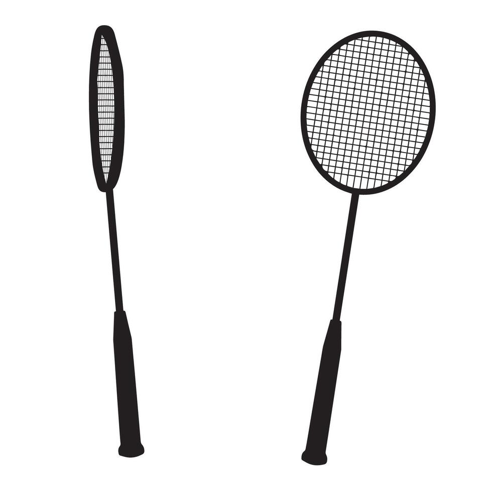 Badminton Racket Silhouette vector