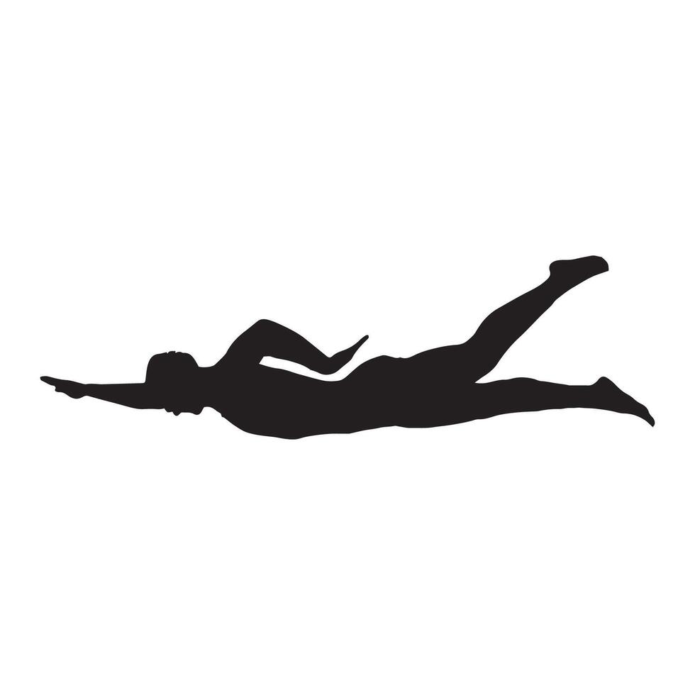 Illustration of Swimming Silhouette vector