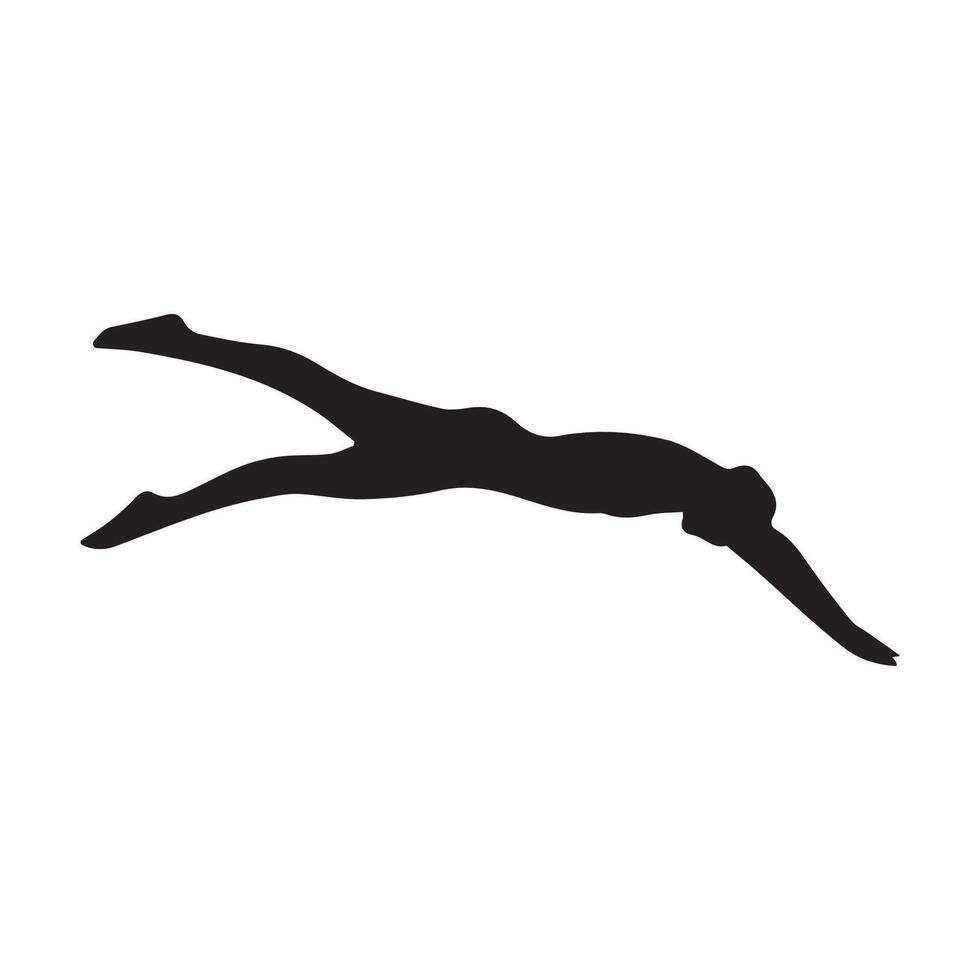 Illustration of Swimming Silhouette vector