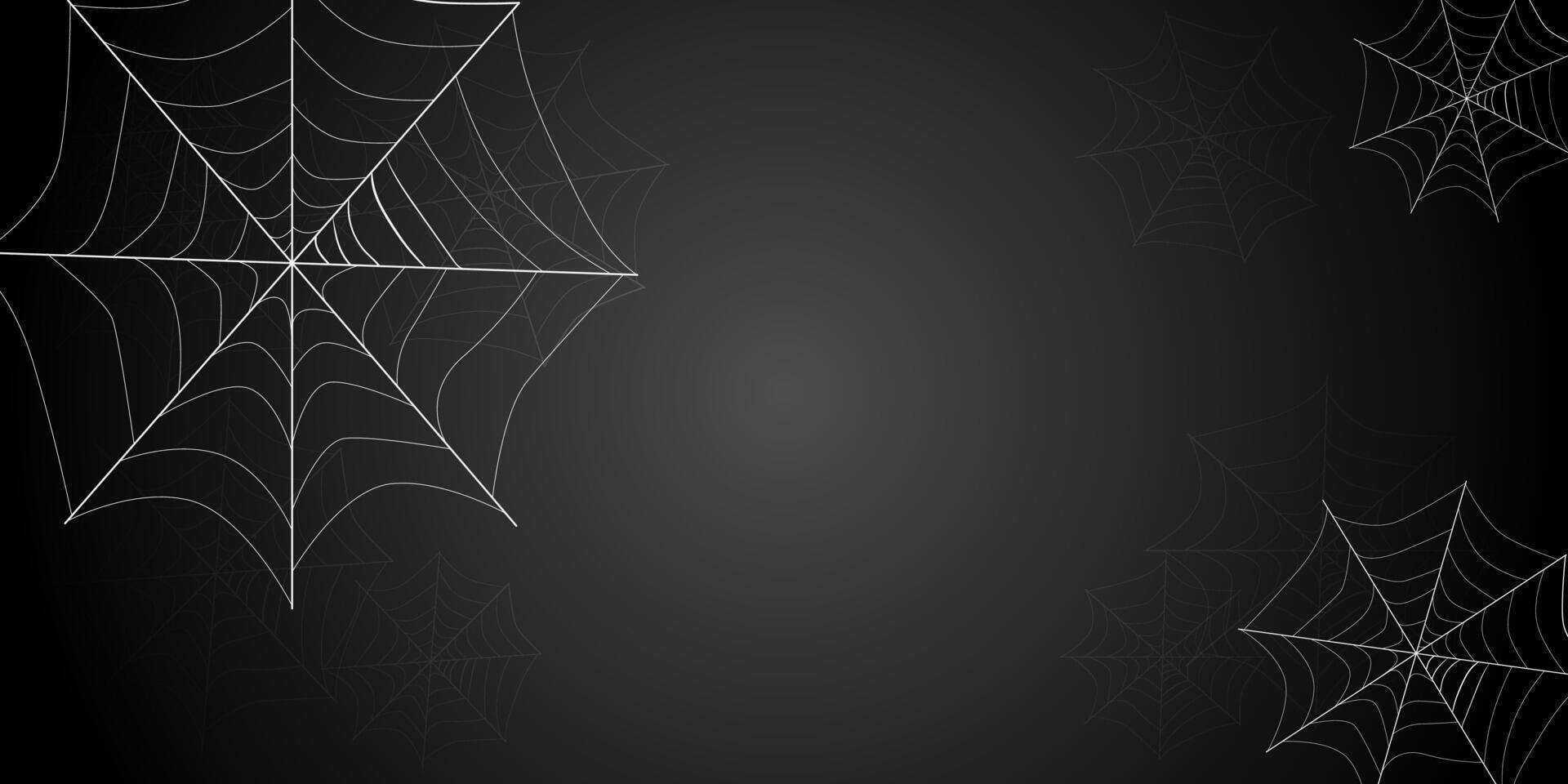 Halloween poster, spiderweb, spider. A greeting card, invitation to a party. illustration vector