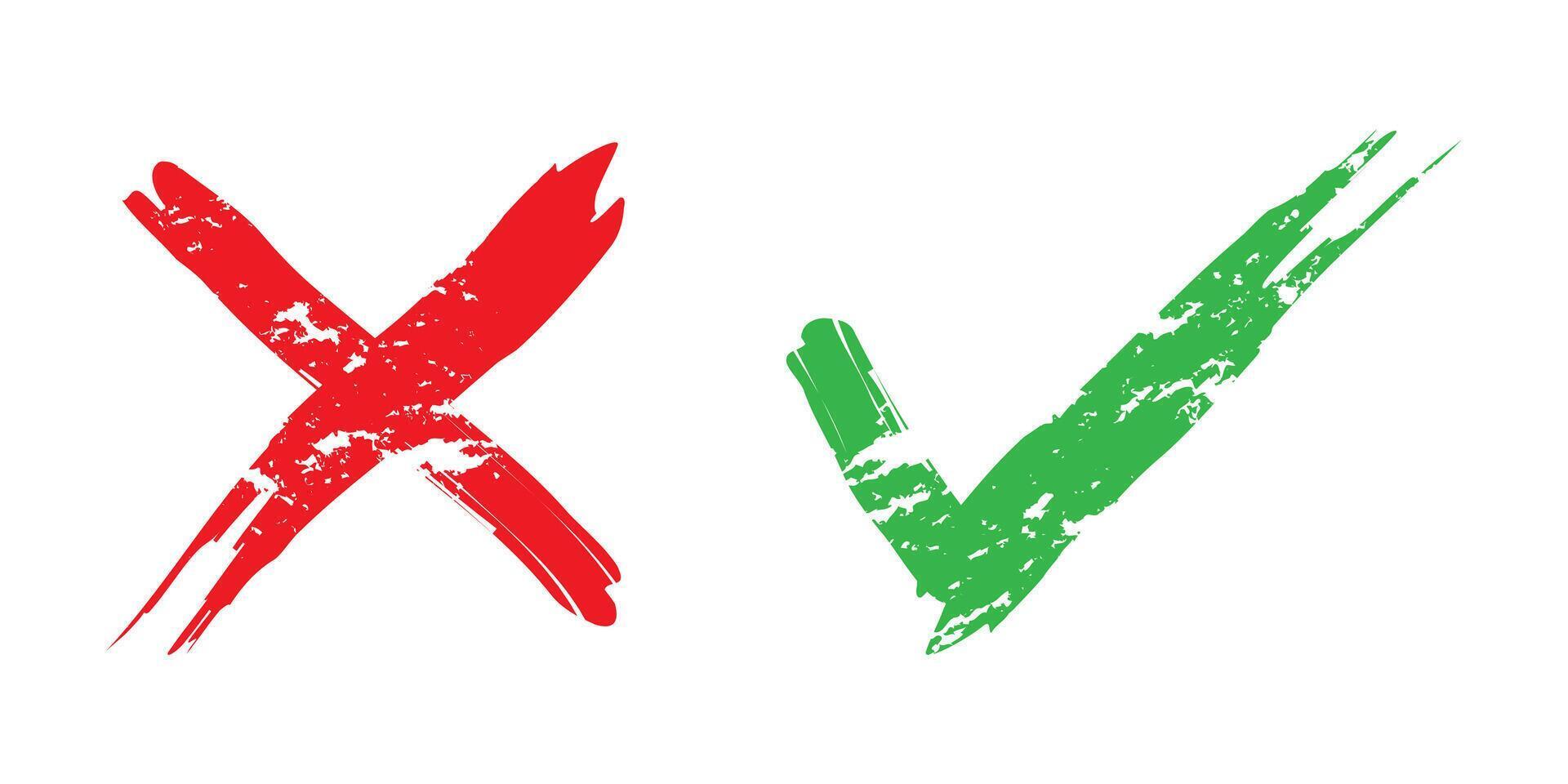 hand drawn Check mark icon illustration vector