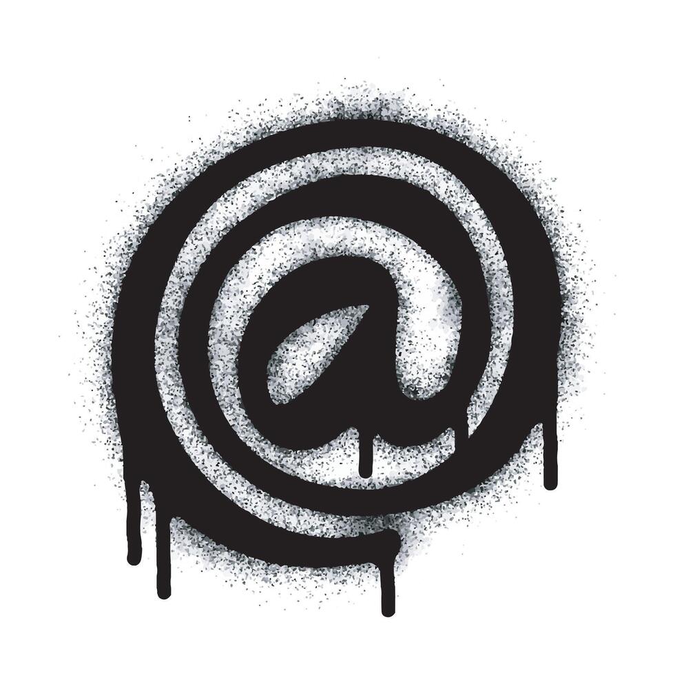 Spray Painted Graffiti at sign icon Word Sprayed isolated with a white background. graffiti at icon with over spray in black over white. vector