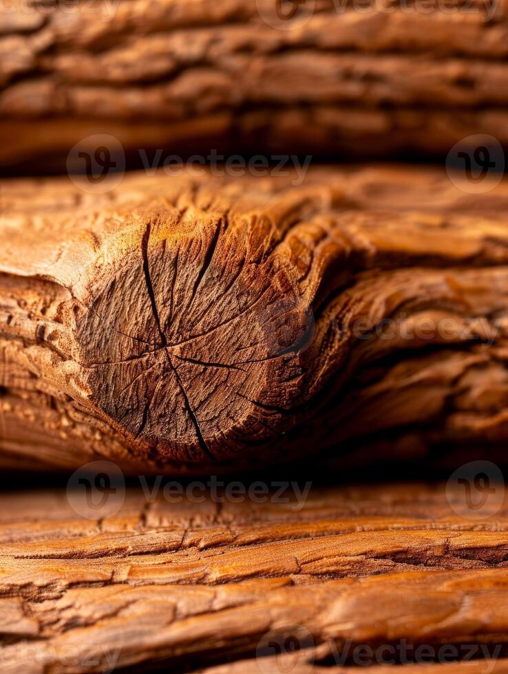 close-up texture of weathered brown wood with visible grain patterns. photo