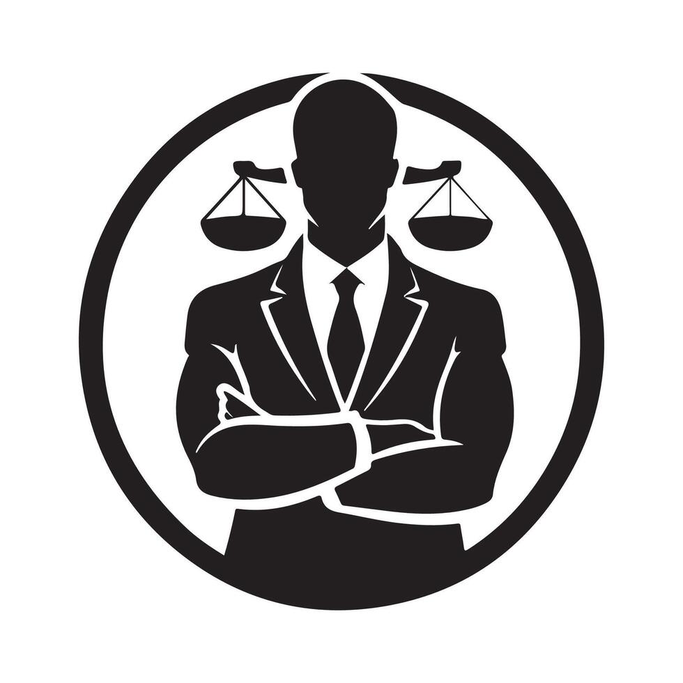 Lawyer logo design template isolated on white background vector