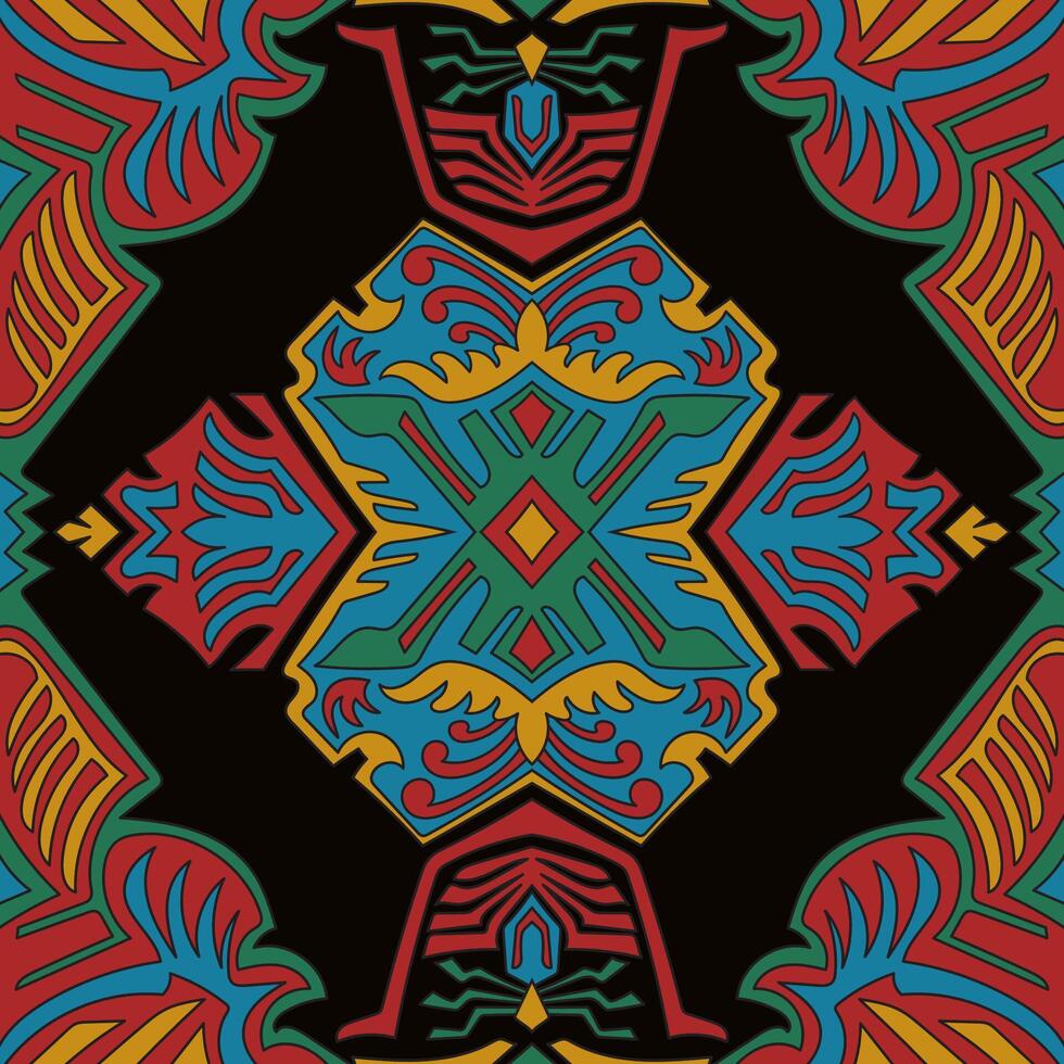 Abstract carpet components For ethnic tribal fabric patterns vector