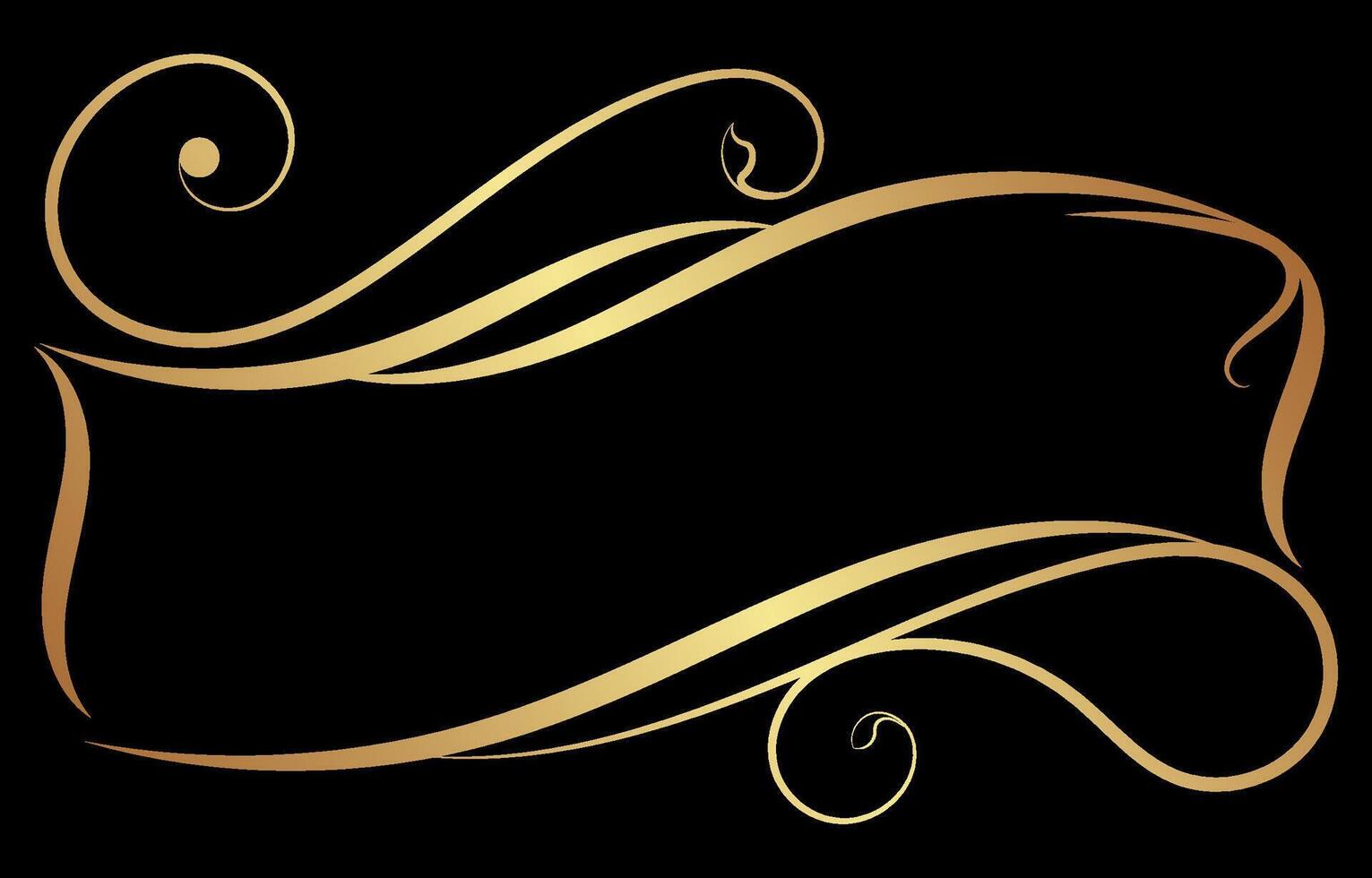 vintage gold line frame Frame for inserting abstract text vector