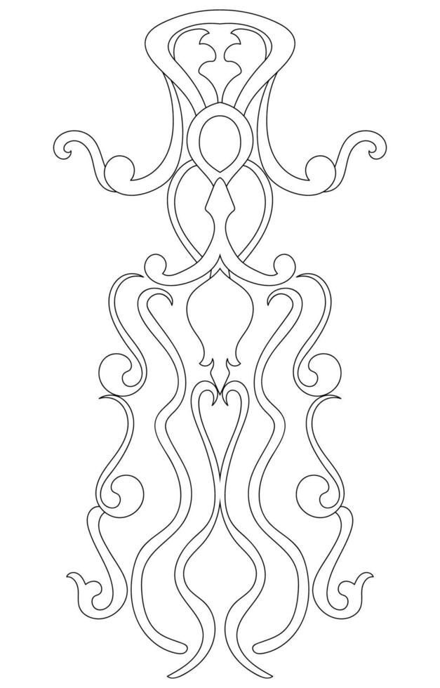 Carpet components. black stripes. rug Oriental ornament with floral motifs. Indian design element for henna tattoo, adult coloring book, greeting card, wedding invitation or spa beauty flyer. vector