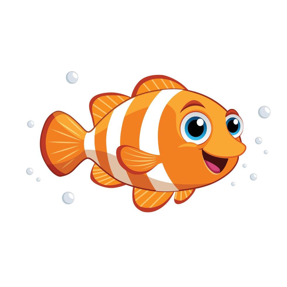 Clownfish Vibrant Marine Fish in Symbiotic Relationships with Sea Anemones vector