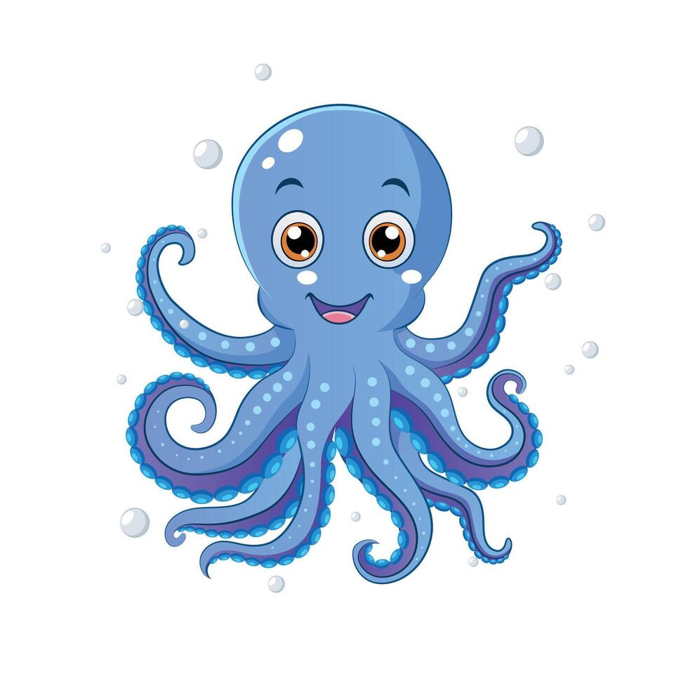 Octopus Intelligent and Agile Marine Creatures with Unique Behaviors vector