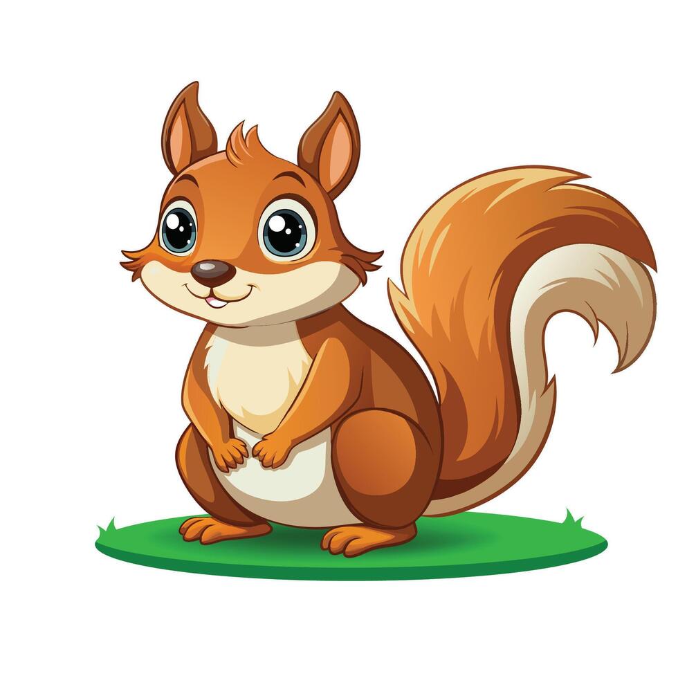 Charming and Playful The Adorable World of Cute Squirrels vector
