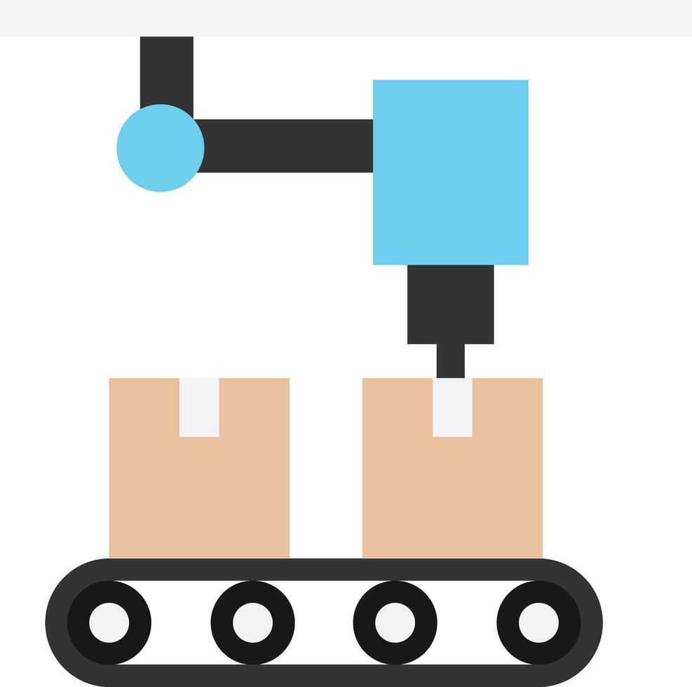 Robot Arm Automation vector