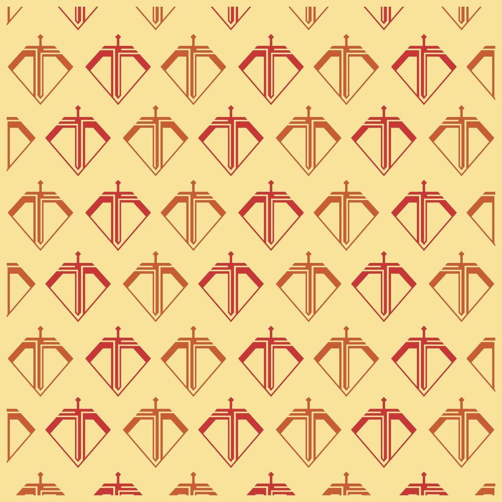 Diamond Sword Pattern flat design background with decorative abstract design vector