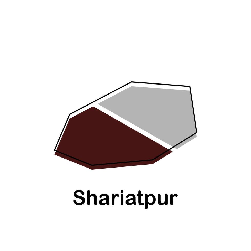 Map Bangladesh Country With City of Shariatpur, geometric outline modern design template element vector