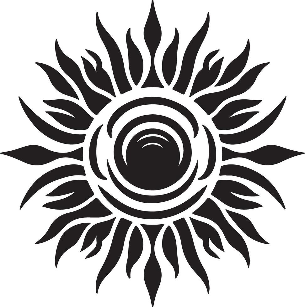 sun style and illustration vector