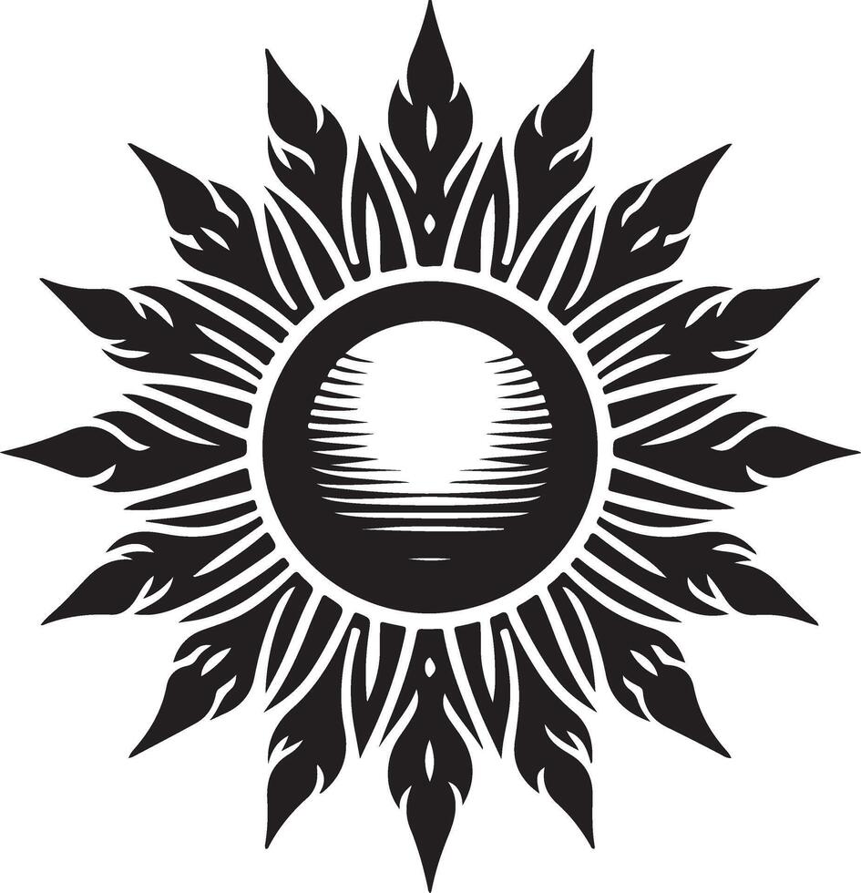 sun style and illustration vector