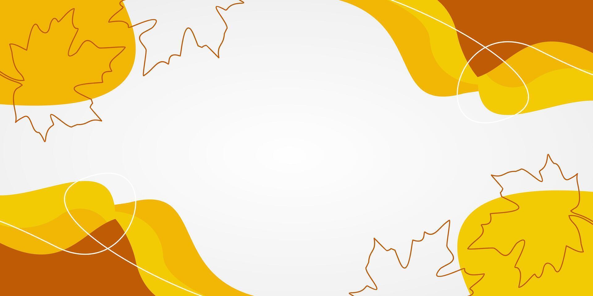 Autumn background wave pattern with leaf ornament. Attractive design and colors, for banners, greeting cards, flyers, social media, posters. vector