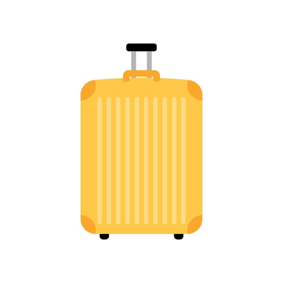 Yellow Suitcase Bag Icon Clip art Illustration for Travel and Holiday vector